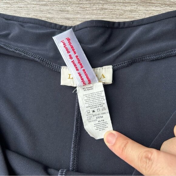 Laura Navy Colour Jersey Wide Leg Pants - Picture 5 of 9